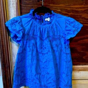 Jennifer + grace eyelet top only worn once. EUC